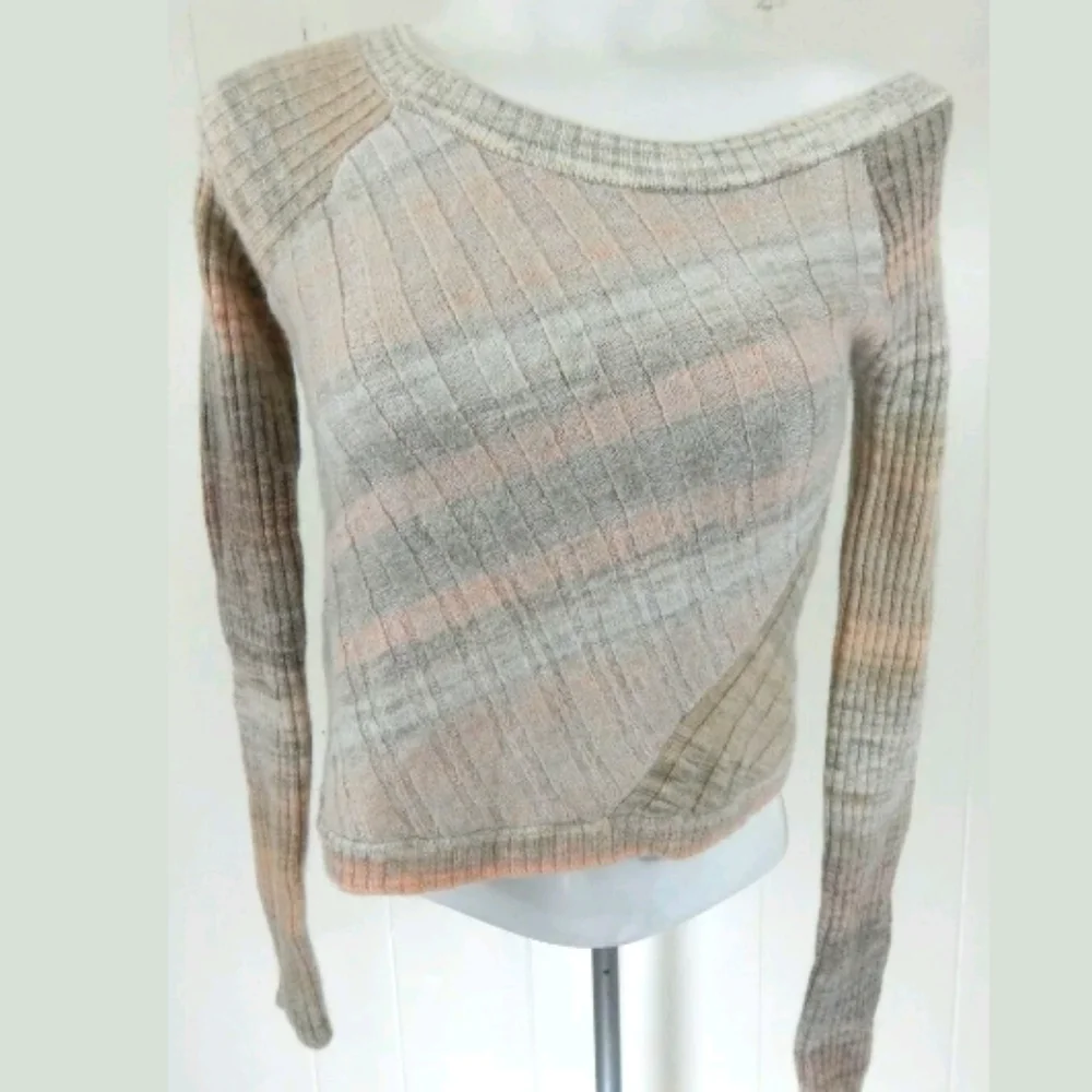 Free People Diagonal Stripe Sweater